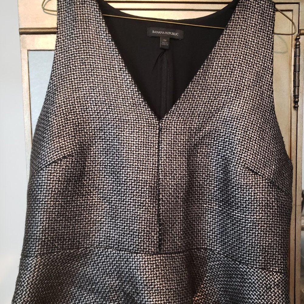 Silver peplum blouse